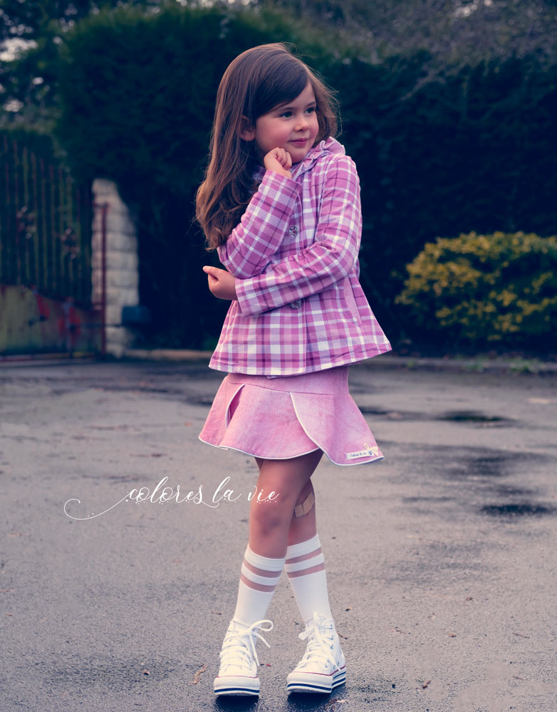 Pack-jupe-lilou-veste-violette-4 Jupe à volants et veste capuche